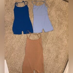 SHEIN One Piece Set - Blue, Light Blue, and Brown
